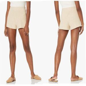 The Drop Women XL Faith Crème Brulee Ribbed Shorts NWT